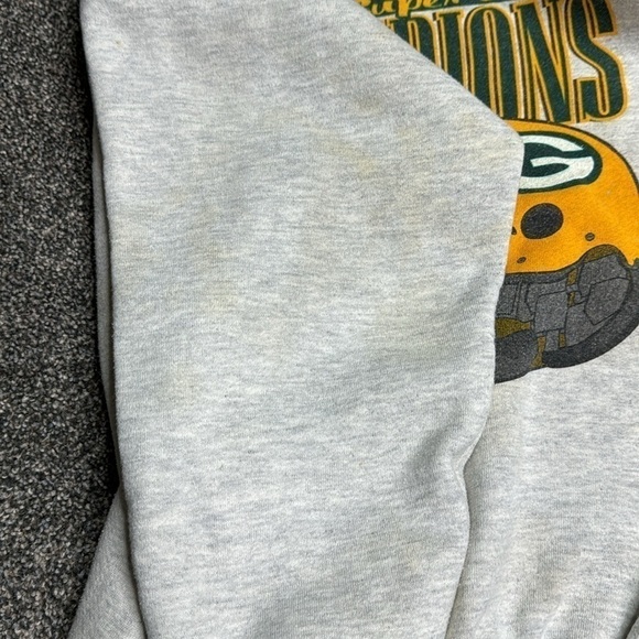 Vintage Chalk Line Green Bay Packers 1996 Superbowl Grey Sweatshirt XL - Picture 11 of 11
